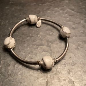 Cookie Lee baseball stretchable bracelet.